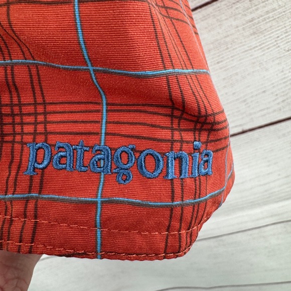 Patagonia Plaid Board Shorts Swim Trunks with Zipper Pocket Red Mens 30 - Picture 6 of 9